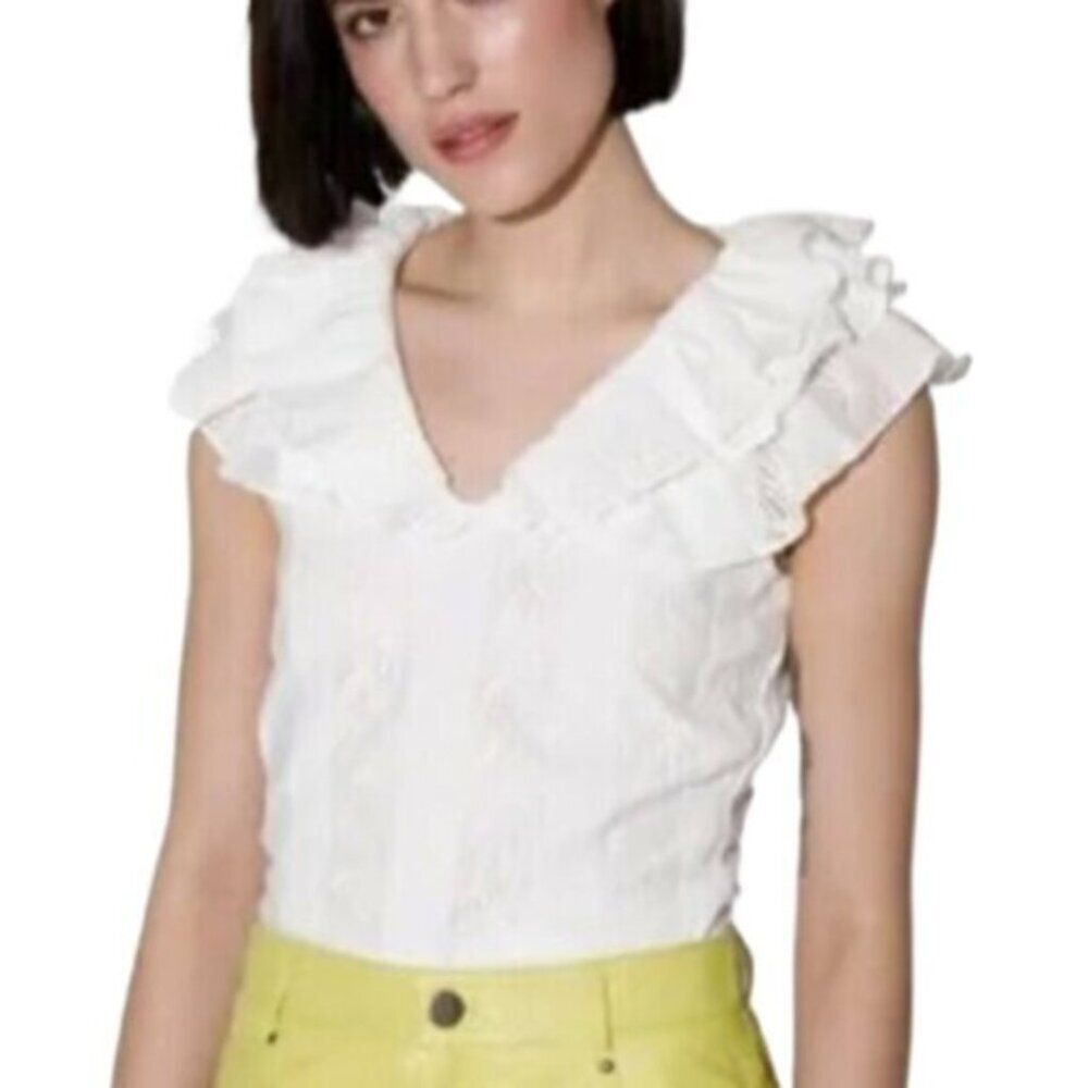 Walter Baker ruffle lace Hadlee blouse XS
